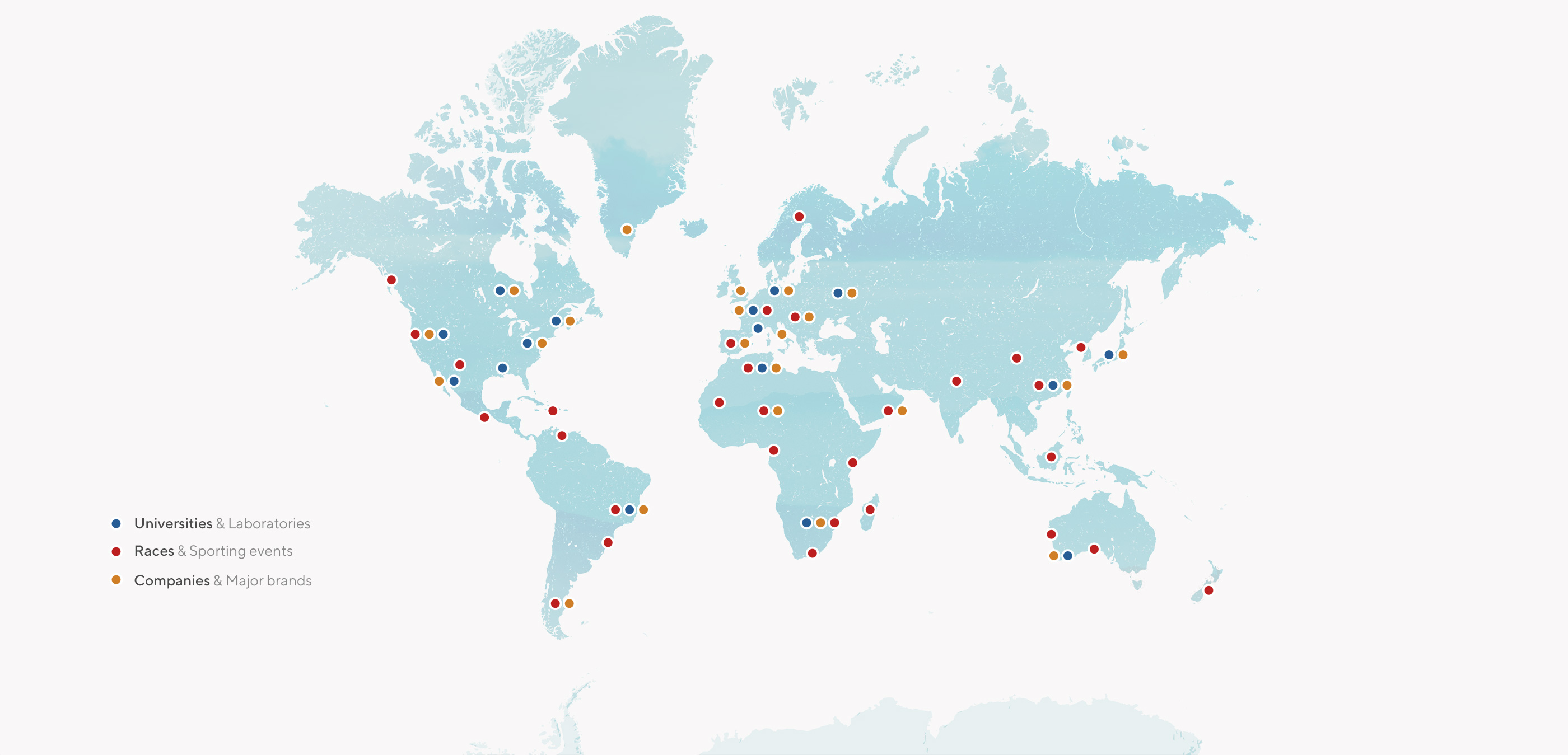 fundation  map around the world 